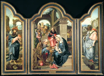 Triptych depicting the Adoration of the Magi, c.1600